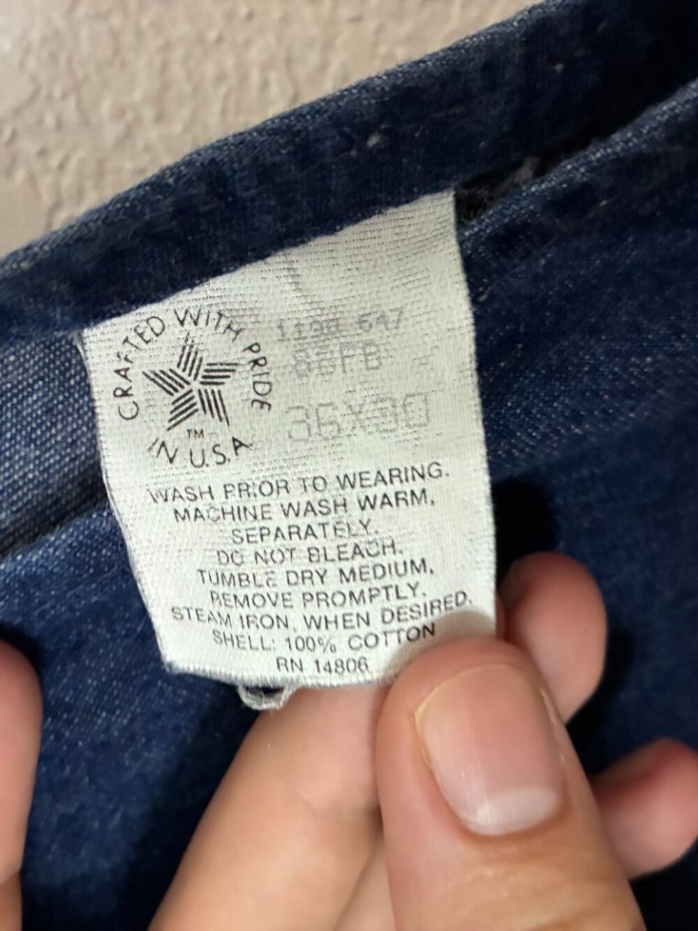 Vintage Carhartt USA Made Denim Bib Overalls 35x30 Dark Wash Workwear - Picture 2 of 7